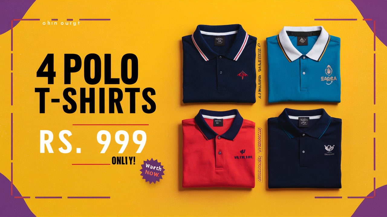 Combo of 4 Branded Polo T Shirts Rs. 999 Only: A Deal You Can’t Miss!