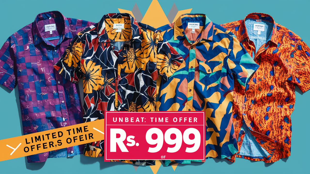 4 Branded Printed Shirts for Just Rs. 999 – Limited Time Offer!